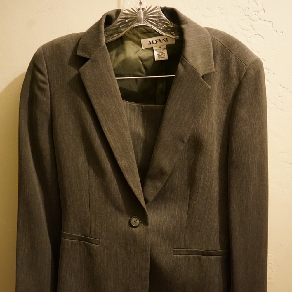 Alfani brand business suit with jacket and skirt